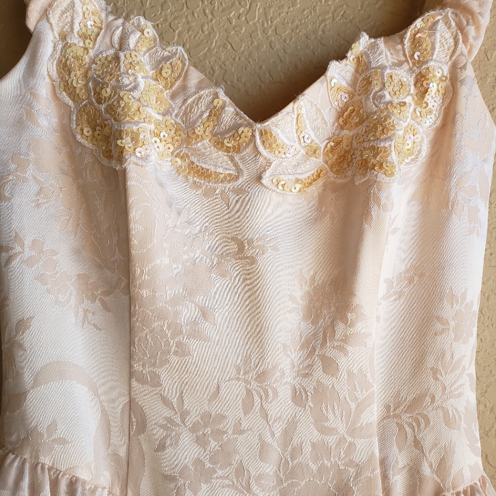 Jessica McClintock GunneSax Vintage Semi-formal Dress Brocade Size 3/4 - Picture 6 of 16
